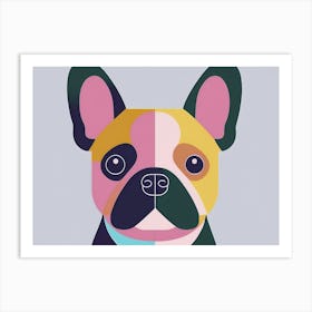 French Bulldog Portrait Illustration Art Print