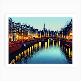 Amsterdam At Night 12 Art Print