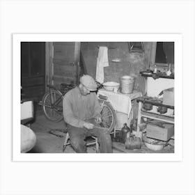 Beet Worker Sharpening Topping Knife, East Grand Forks, Minnesota By Russell Lee Art Print