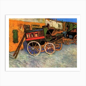 Horse Drawn Carriage Artistic Vincent Van Gogh Art Print