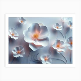 White Flowers 20 Art Print