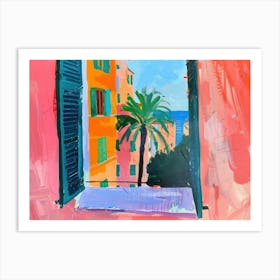 Genoa From The Window View Painting 2 Art Print