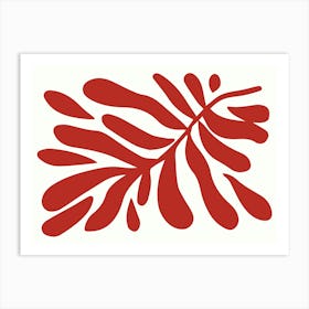 Red Leaf Art Print