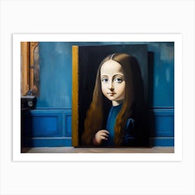 Little Girl With Long Hair Art Print