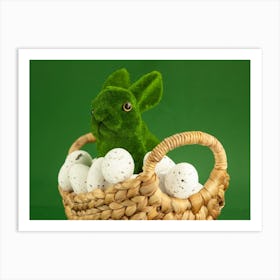 Easter Bunny In Basket 1 Art Print