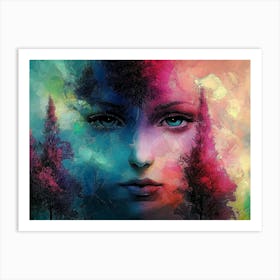 Woman'S Face Art Print