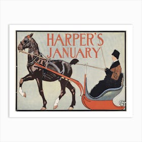 Harper's January, Edward Penfield Art Print