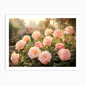 Morning Light In The Rose Garden 3 Art Print