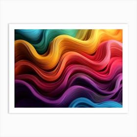 Colorful Pattern with Color Waves Art Print