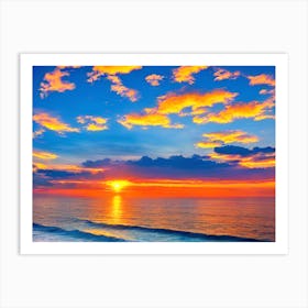 Sunset Over The Ocean 18 Art Print