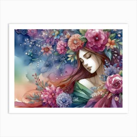 Flower Girl 8 Art Print