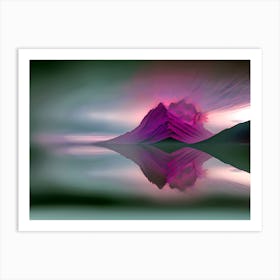 Mountain Reflected In Water Art Print