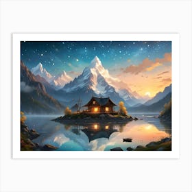 A House in the Mountains Art Print