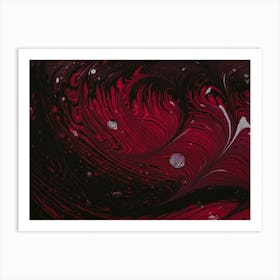 Swirling Red Art Print