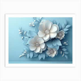 3d Flower Wall Art Print