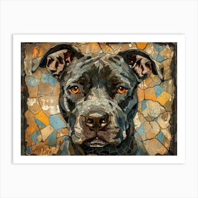 Pitbull Fine Art Portrait 1 Art Print