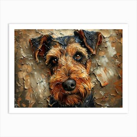 Airedale Terrier Fine Art Portrait 2 Art Print