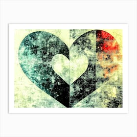 Multicolored Heart Art Print