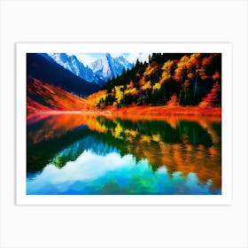 Autumn Mountain Lake 6 Art Print