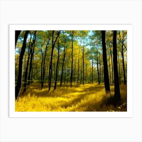 Yellow Forest 9 Art Print