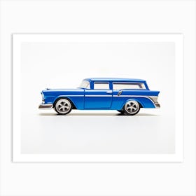 Toy Car 55 Chevy Nomad Blue Art Print