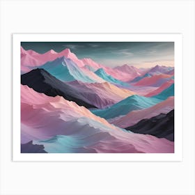 Abstract Mountain Landscape 1 Art Print