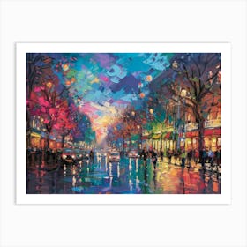 Paris At Night Art Print