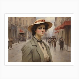 Lady In A Hat Art Print