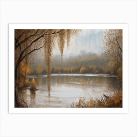 Autumn By The Lake Art Print