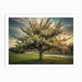 Tree At Sunset 4 Art Print