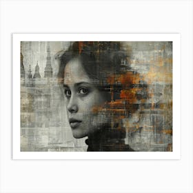 Temporal Resonances: A Conceptual Art Collection. Cityscape 4 Art Print