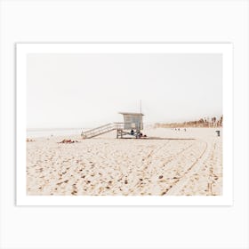 Lifeguard Shack On Beach Art Print