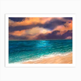 Sunset By The Sea 1 Art Print