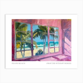 Miami Beach From The Window Series Poster Painting 1 Art Print