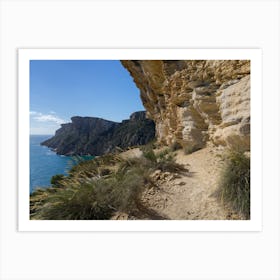 Scenic cliffs of the Mediterranean coast Art Print