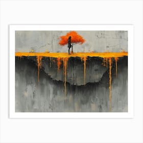 Tree On A Cliff 1 Art Print