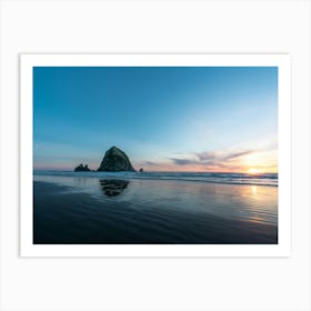 Blue Beach Evening Art Print