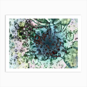 Abstract Purple Smoke Japanese Art 4 Art Print