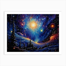 Starry Night Sky Art Print