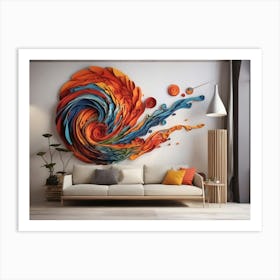 Colorful Swirl Wall Art Art Print