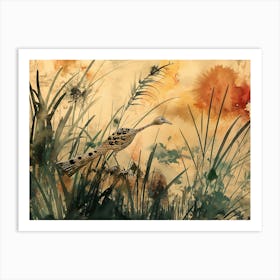 Bird In The Grass 1 Art Print