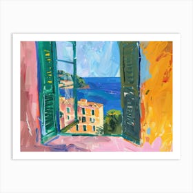 Sorrento From The Window View Painting 3 Art Print
