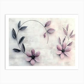 Flowers On A Wall Art Print