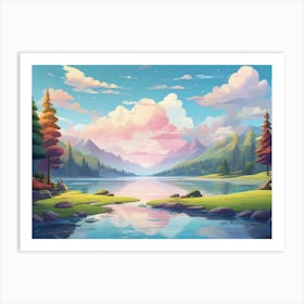 Landscape Painting 5 Art Print