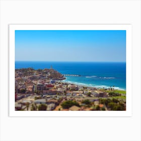 Aerial View Of South Tel Aviv Neighborhoods And Old Jaffa Art Print