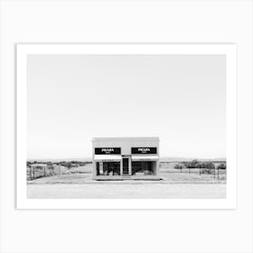 Marfa Texas Bw Art Print