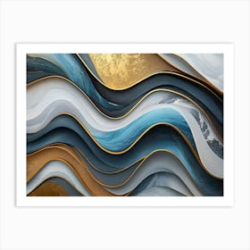 Abstract Wave Painting 2 Art Print