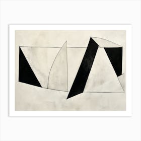 Abstract Black And White Painting 2 Art Print