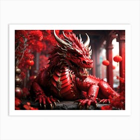 Chinese Red Dragon 1 Art Print