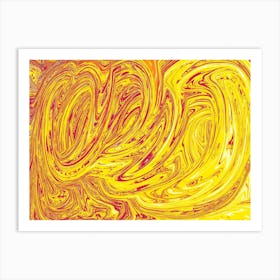 Red Yellow Abstract Wallpapers Abstracts Liquids Art Print